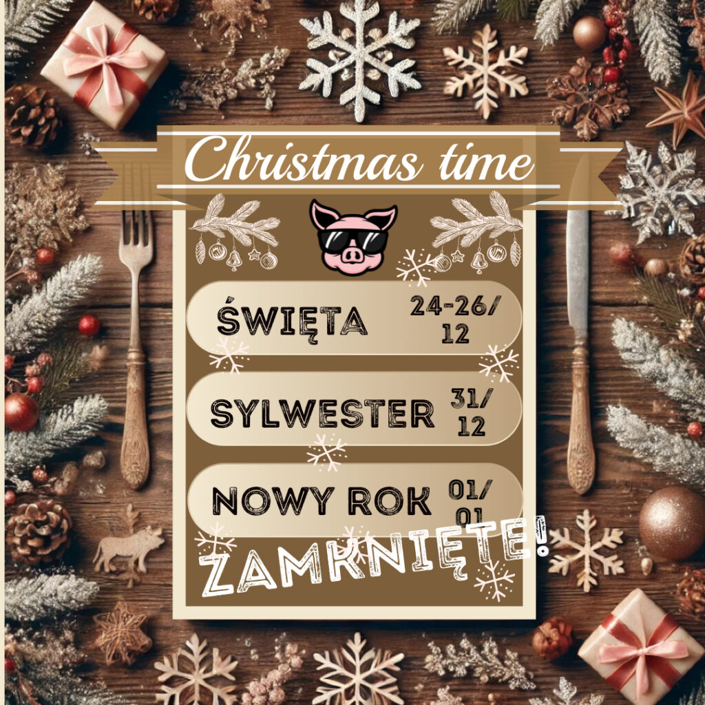 obrazek informujący o dniach otwartych restauracji w okresie świątecznym